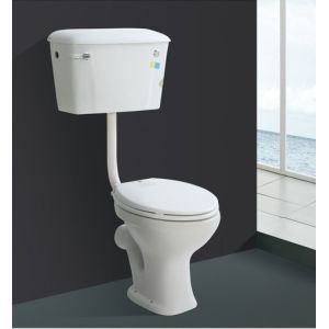 China 520mm 2 Piece Wall Hung Toilet P Trap Side Flush Split With Water Tank on sale