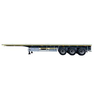 CIMC 50T 12500*2500*1530mm 12r22.5 Leaf Spring Suspension Lowbed Flatbed