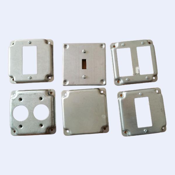 Quality 4 Square1/2 inch Raised Duplex Receptacle Industrial Surface Cover 1.60mm Thickness All Type wholesale