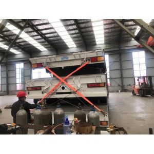 60-120 Tons Heavy Duty Self-dumping Low Semi Trailer with 3 Axles and Gooseneck