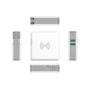 4 In 1 Universal AC Adapter Wireless Charger Power Bank