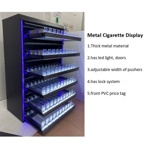 Satom Custom Tobacco Case Display Cabinet Cigarette Shelf Rack With Smooth