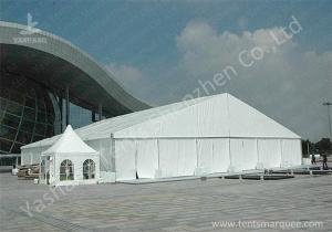 China High Pressed Frame Clear Span Steel Buildings UV Repellent Double Coated PVC Fabric Cover on sale