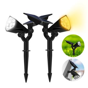Adjustable IP65 Waterproof SMD3838 LED Outdoor Solar Spot Lights