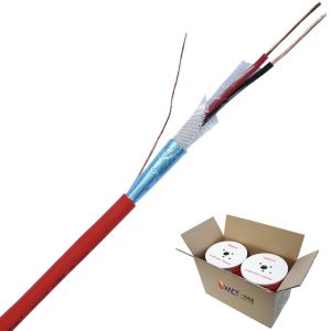 2 Core Al/Foil Shield Fire Alarm Cable for ExactCables 2x1.5mm2 Bare Copper Conductor