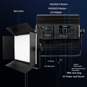 2700K 7500K RGB LED Panel Light , 120 Watt LED Flood Light Bluetooth App Control