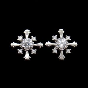 Cheap Customized Size 925 Silver Earrings With AAA Grade Cubic Zirconia for sale