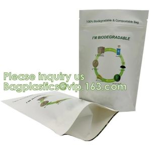 China Bagease Bagplastics Brown Kraft Compostable k Food Standup White Resealable Big Stock Plain Paper Bags on sale