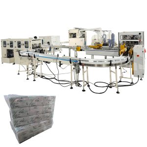 China Bundle Packing Soft Bag Drawing Facial Tissue Paper Making Machine Production Line on sale