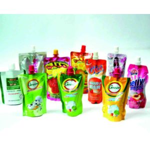 Safety Doypack Liquid Spout Pouch 350ml Drink Pouches With Spout