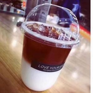 700ML 12oz Disposable Boba Tea Pp U Cups Leakproof With Dome Lids