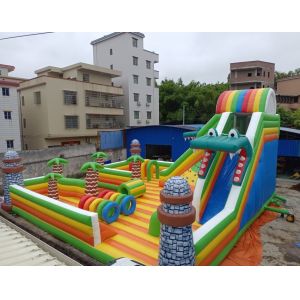 Commercial Inflatable Bouncy Castle Palm Trees Theme Playground Equipment For