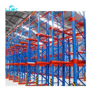 Heavy Duty Push Back Shelf Racking Drive In Pallet Roller Rack System For