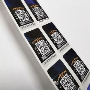 Laser Silver Hologram Sticker Custom Scratch Coating Holographic CE