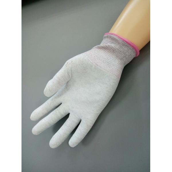 Quality ESD PU Palm Coated 24cm Cleanroom Gloves Anti Static Skid wholesale