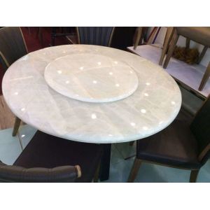 Ice Age Onyx White Marble Onyx Backlit Semi Precious Stone Table Tops