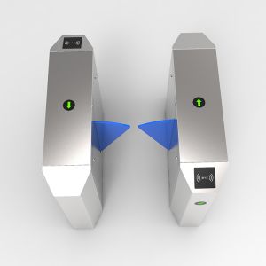 Pedestrian Flap Barrier Gate , Flap Barrier Security Turnstile Gate