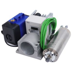 Cheap 24000RPM Operating Speed 1.5kw 220v YFK Water Cooled CNC Spindle Motor with Water Pump Kit for sale