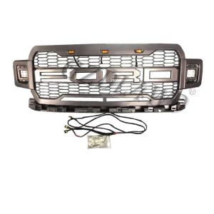 Led Lights Abs Front Grill Mesh For Ford f150 2018 2019 Pickup Offload