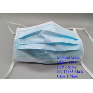 Moisture Proof Disposable Medical Mask For Men / Women Adjustable Nose Piece