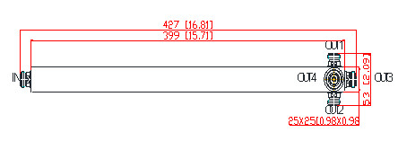 340/380-2700MHz N Female Power Splitter With Split Loss ≤3.5