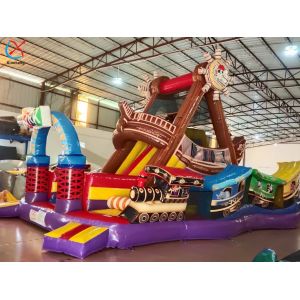 Inflatable Business Park Theme Huge Inflatable Dry Slides And Slides