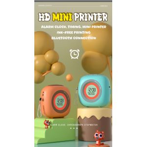 Cheap Bluetooth 5.1 Wireless Bluetooth Color Small Sticker Printer With Alarm Clock for sale