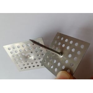 2"X 2" Insulation Fastener Pins Perforated Base Galvanized Steel Or Stainless