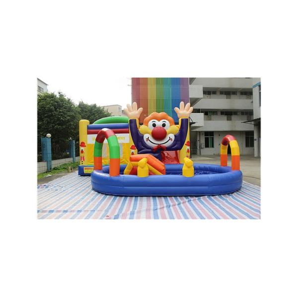 Commercial Grade Smiling Clown Inflatable Amusement Park For Children