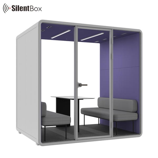 Modern Soundproof Booth with STC30dB Soundproofing and 4000K Natural LED
