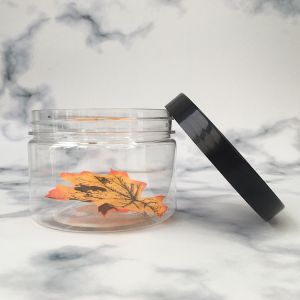 Customizable Clear Plastic Jar Containers With Aluminum Lids For 2-8oz Capacity