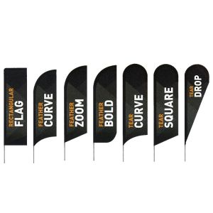 230gsm Polyester Teardrop Advertising Flags Waterproof CMYK Printing