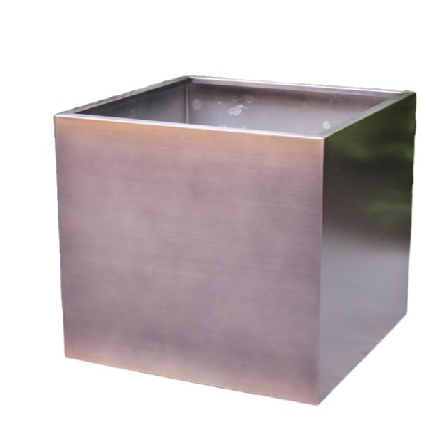 Progressive color sublimation stainless steel square flower pot