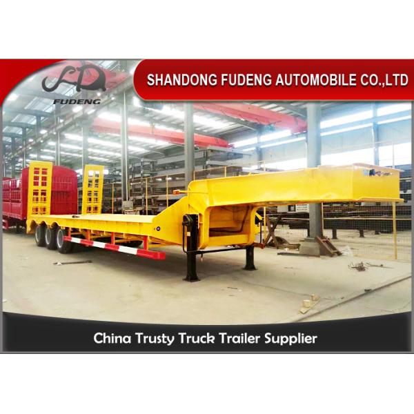 Quality 40 Ton 50 Ton 60 Ton Long Vehicle Low Bed Loader Semi Trailer , Low Bed Transport wholesale