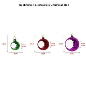 Personalised Sublimation Plastic Christmas Balls Custom Christmas Tree Balls