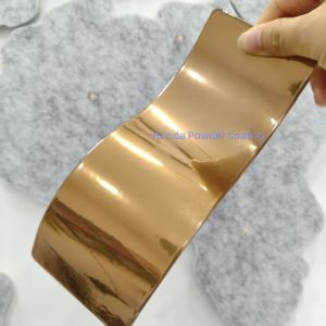 China Hsinda Copper Brass Illusion Chrome Powder Coat Paint Bronze Electrostatic Polyester Powder Coating for Metals on sale