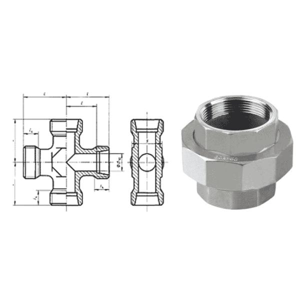 NPT SW BW MSS SP83 Duplex Pipe Fittings Stainless Steel 904L Pipe Union