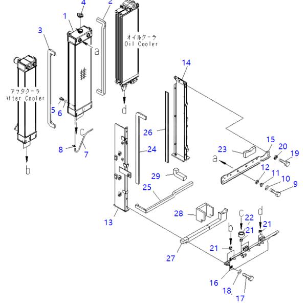 203-03-71112 203-03-71113 203-03-71771 203-03-71772 203-03-71773 PC130-7 Radiator Cooler