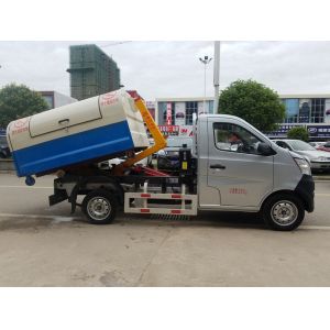 Hook Lift Dumpster Waste Removal Trucks 2 Ton Chang'An 2 Cbm With Roll On Off
