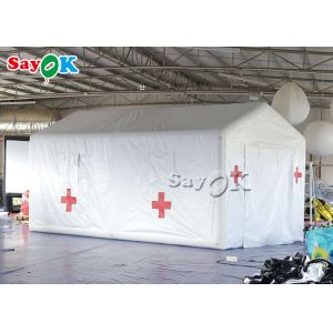 Air Inflatable Tent 6x3x3mH White Pvc Inflatable Hospital Tent For Isolation