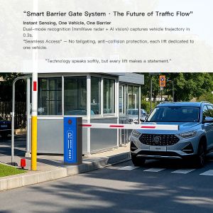 HCW 24V Adjustable Arm Speed Pole Barrier Gate with 2-6m Boom Length for High