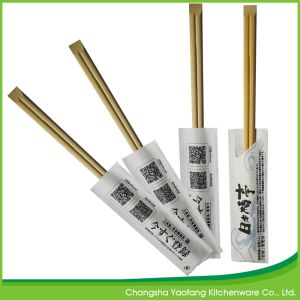 24cm Natural disposable Tensoge Bamboo Chopsticks Open Paper Packing For