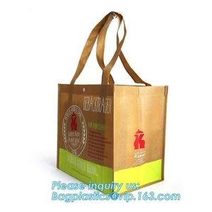 Promotional custom LOGO printed gift Laminated PP Non Woven Bag， Promotion china