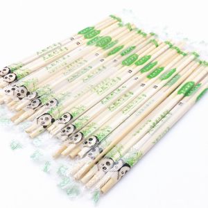 China Chopsticks With Logo Plastic Packing Round Bamboo Chopsticks on sale