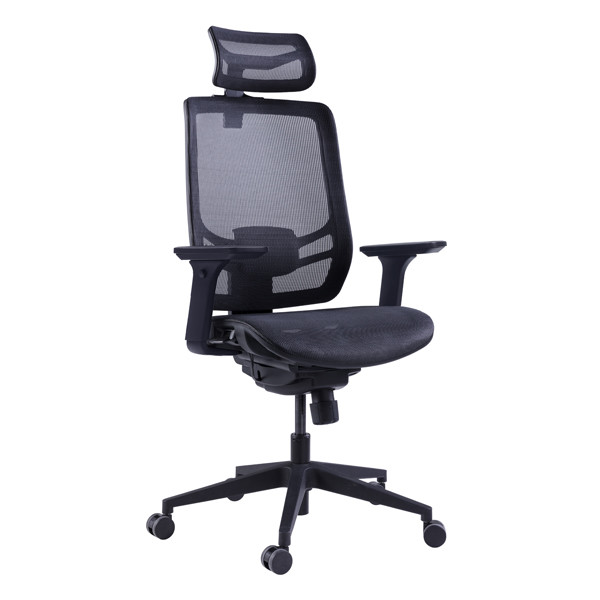 Quality Adjustable Headrest 4D Arms Lumbar Support and PU Wheels Mesh Back Ofiice Chair wholesale