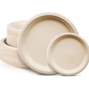 Buy cheap 9 Inch Round Pulp Plate Biodegradable Sugarcane Disposable Food Plate from wholesalers