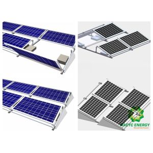 Flat Roof Ballasted Solar Mounting Systems Lightweight PV Mounting Brackets