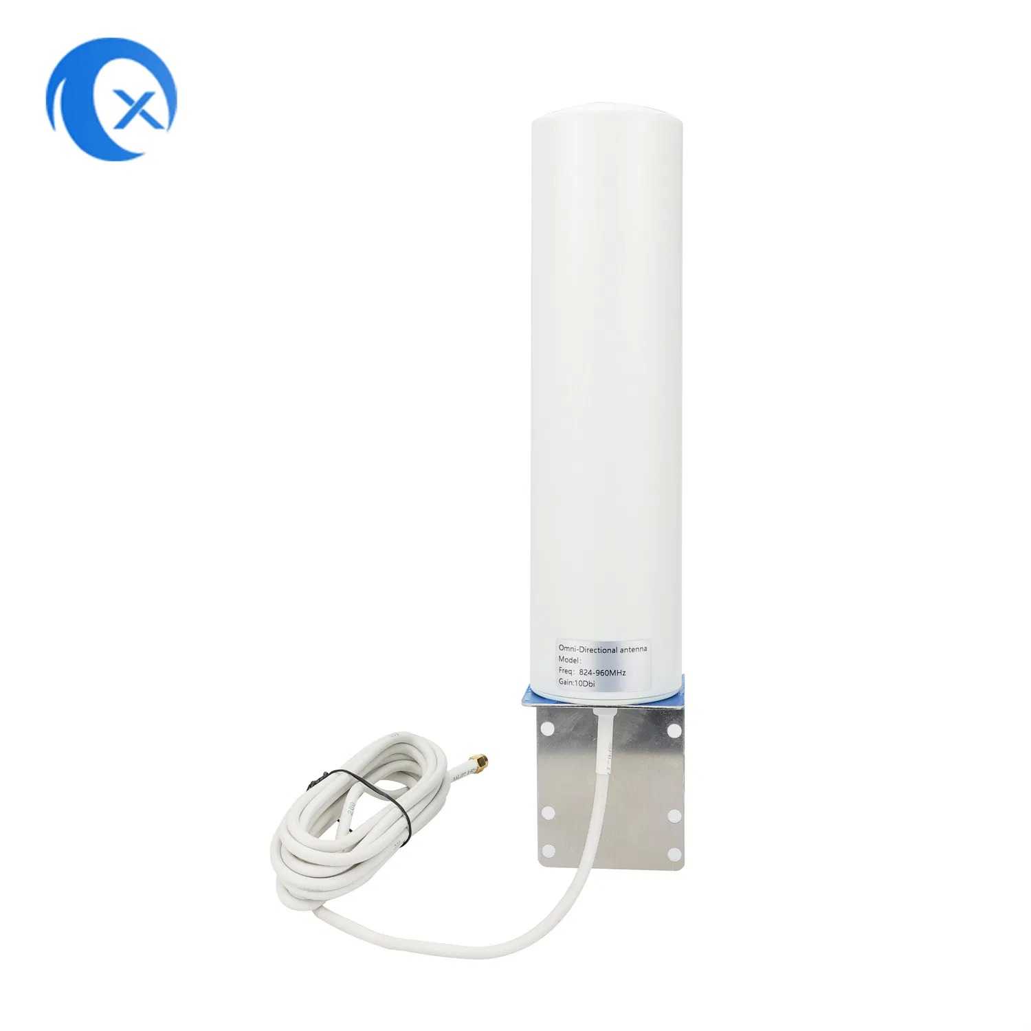 High Gain 10 dBi Universal Wide-Band 824-960 MHz LTE Omnidirectional Outdoor Antenna with 50 Ohm Impedance