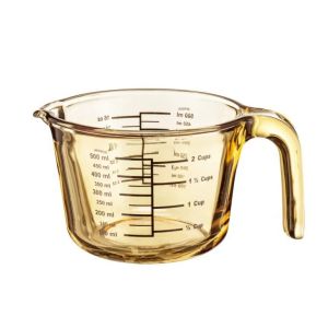 Cheap IKOO High Borosilicate Glass Measuring Cup Set with Easy-to-Read Markings Curved Spout and Easy-Grip Handles for Precise Cooking and Baking for sale