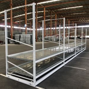 Double Layers Seedbed Ebb And Flow Greenhouse Rolling Bench Grow Tables